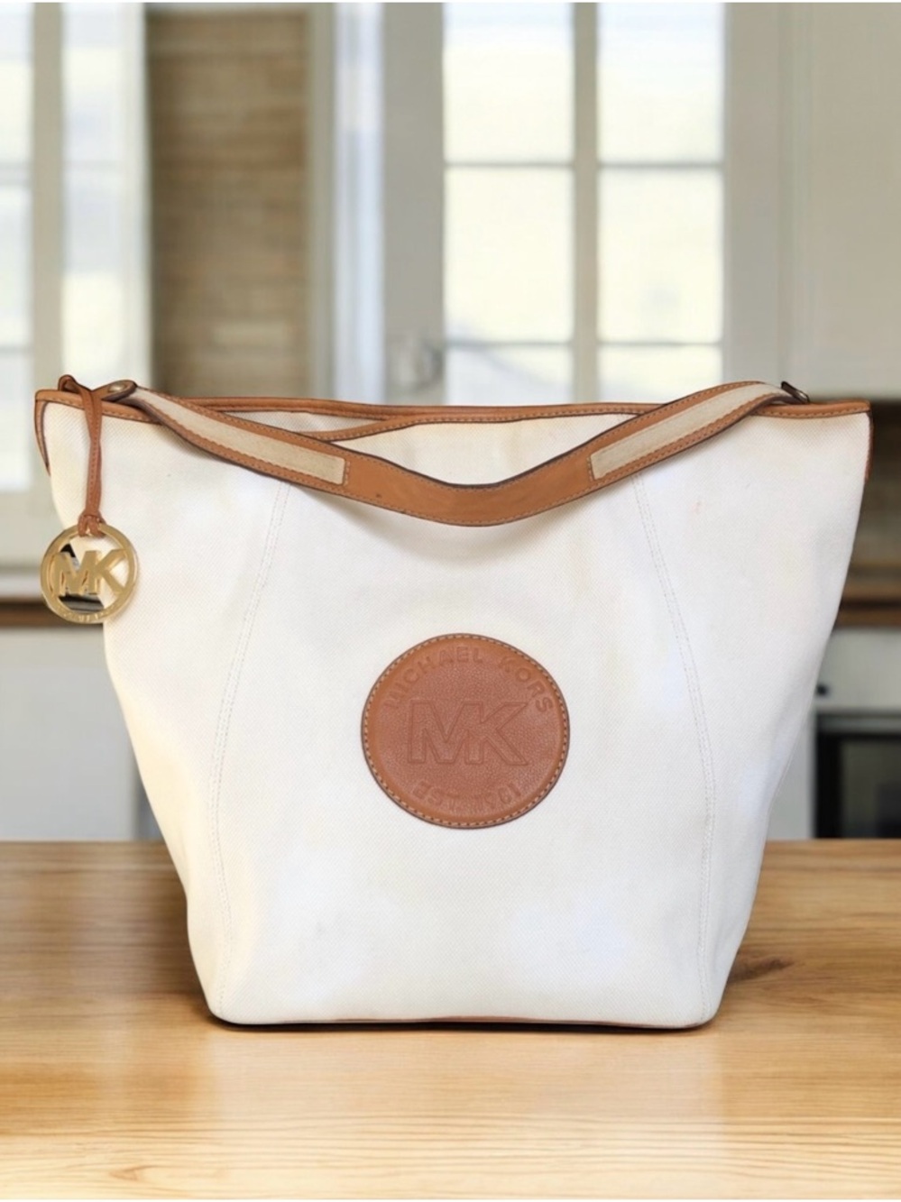 Michael Kors Large Tote Shoulder Bag Ivory